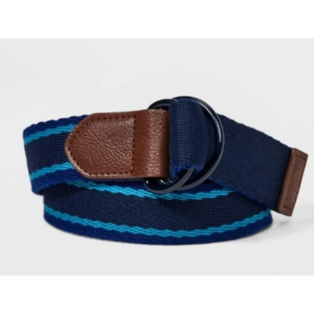 NEW Art Class Blue Reversible Striped Kids' Belt